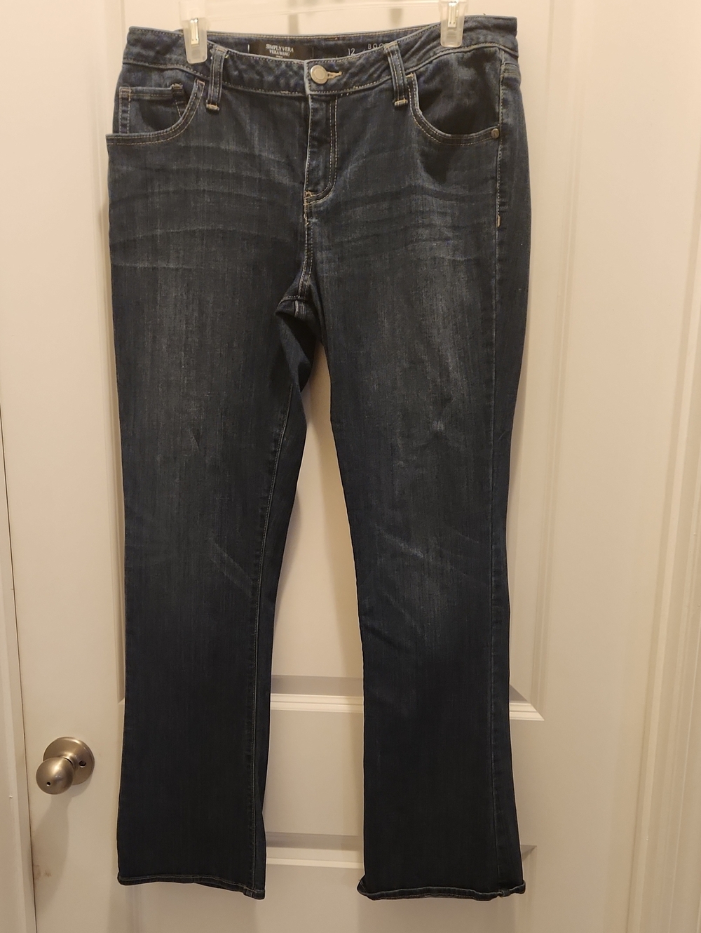 Vera Wang Dark Blue Boot-Cut Jeans